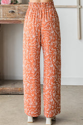 Heimish Women's Printed Tie-Waist Straight Leg Casual Pants - Trendy & Comfortable